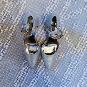Badgley Mischka Silver bridal heel